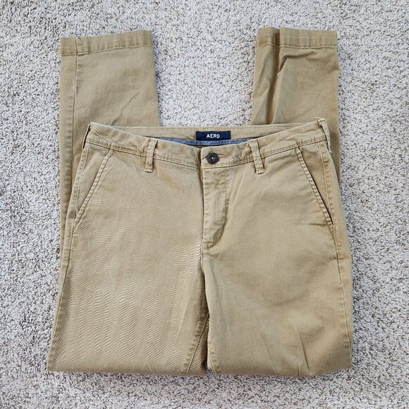 Aeropostale Skinny Leg Tan Khaki Pants - Picture 1 of 8